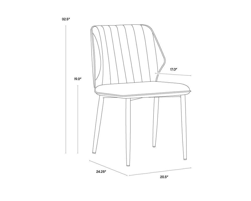 SUNPAN Clinton Dining Chair - Bronze - Bravo Black SET OF TWO 106316