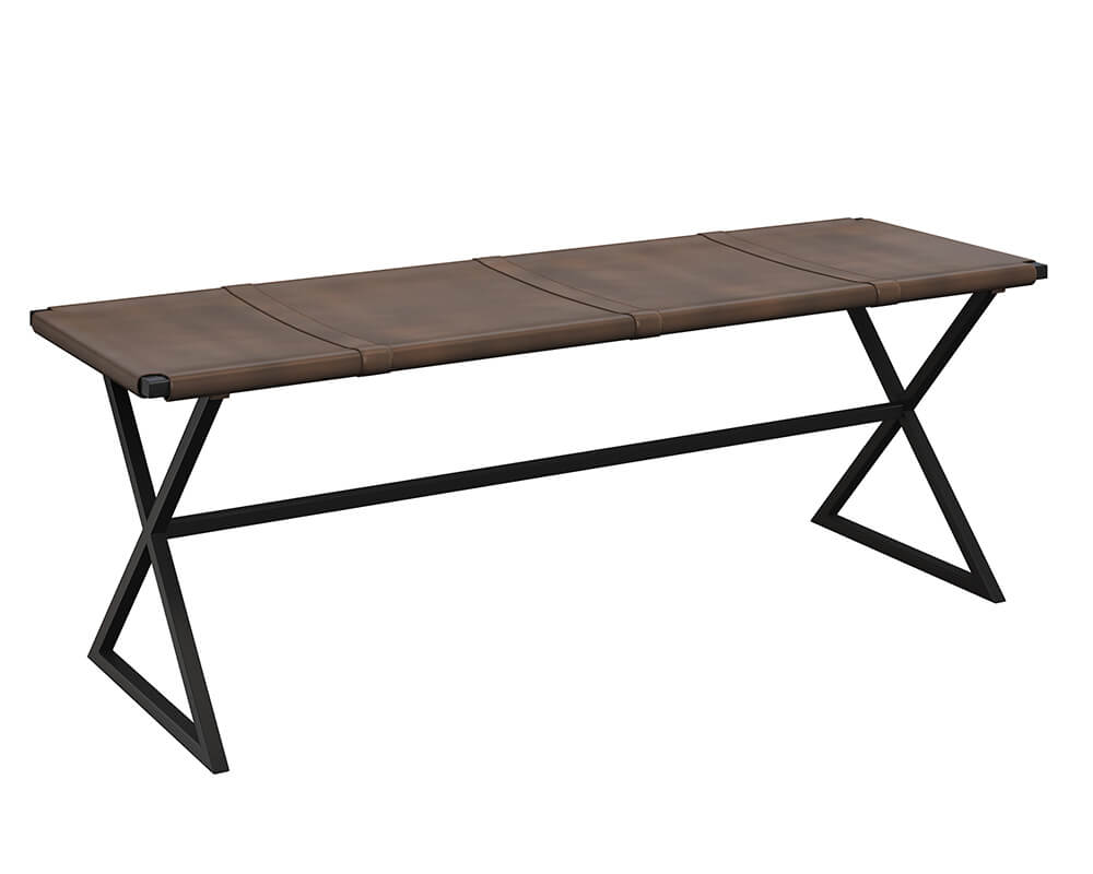 SUNPAN Elon Bench - Vintage Cognac Leather 106358