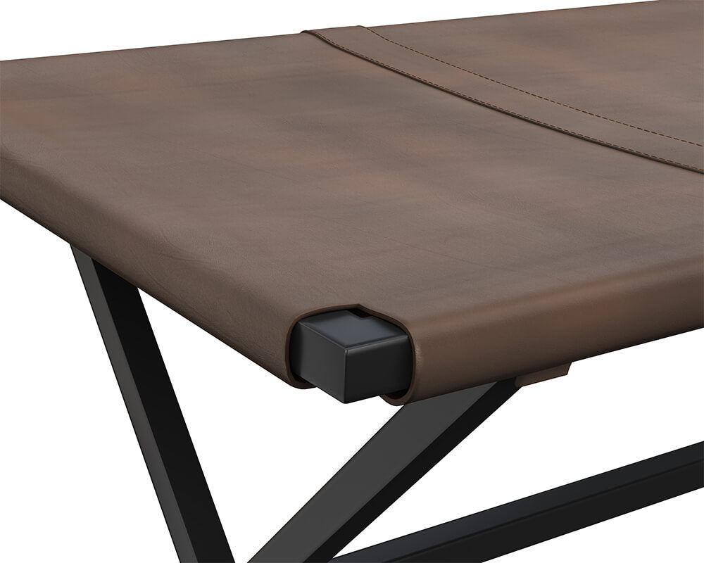 SUNPAN Elon Bench - Vintage Cognac Leather 106358