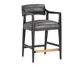 SUNPAN Keagan Counter Stool - Brentwood Charcoal Leather 110558