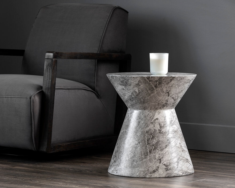 SUNPAN Astley End Table Marble Look - Grey 106496