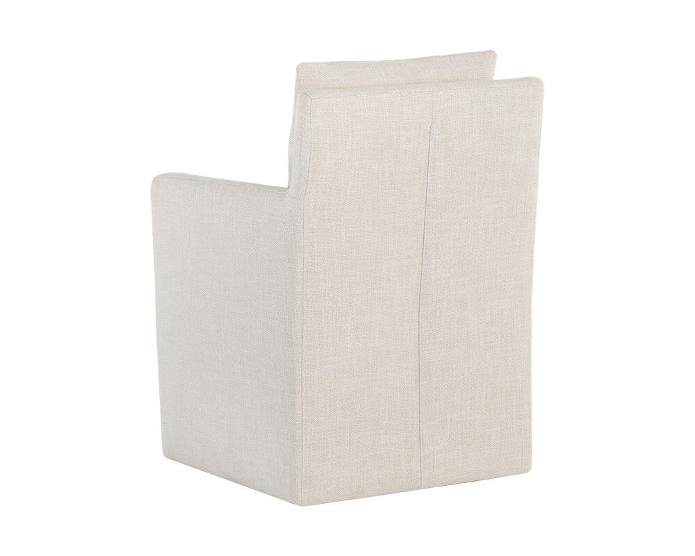 SUNPAN Glenrose Wheeled Dining Armchair - Effie Linen 106570