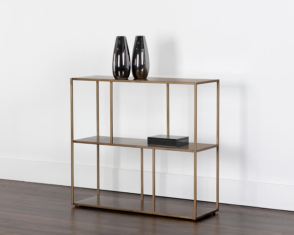 SUNPAN Eiffel Low Bookcase Medium - Antique Brass 106602