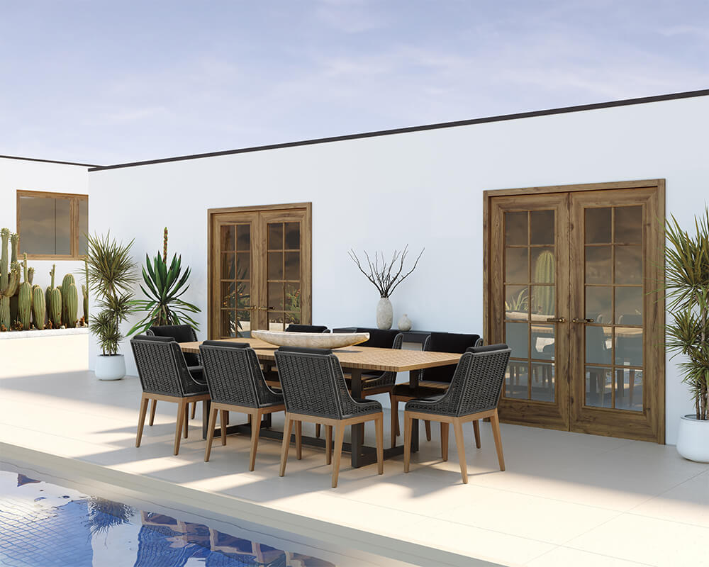 SUNPAN Geneve Extension Dining Table - Natural - 80" To 104" 109494