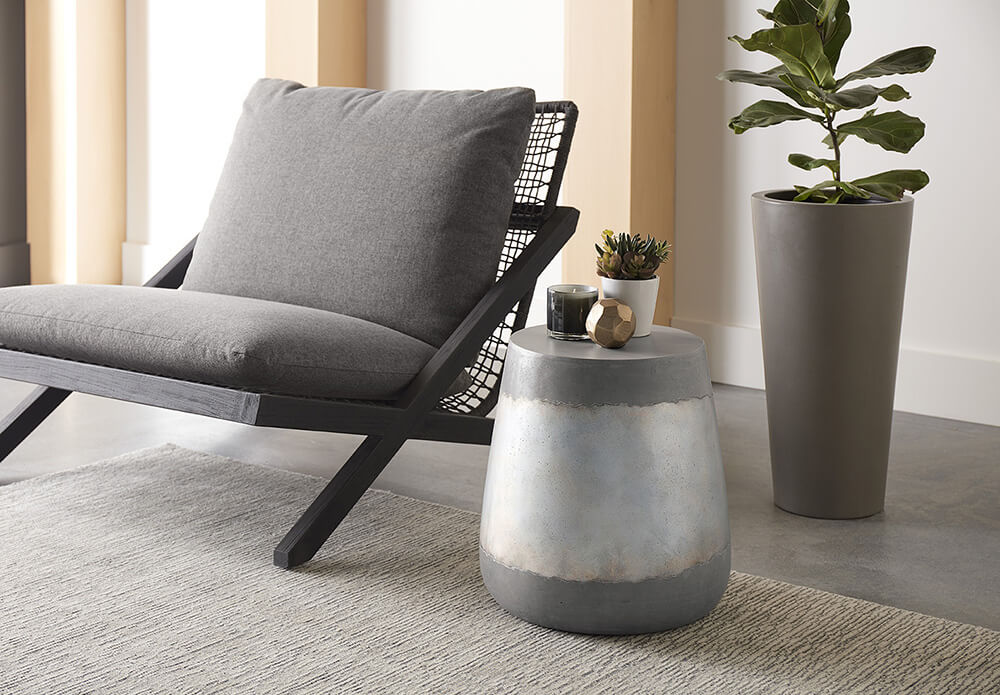 SUNPAN Bari Lounge Chair Charcoal - Gracebay Grey 109460