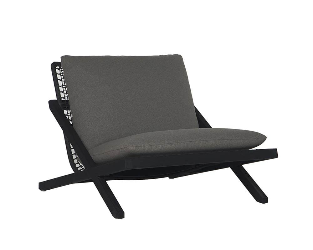 SUNPAN Bari Lounge Chair Charcoal - Gracebay Grey 109460