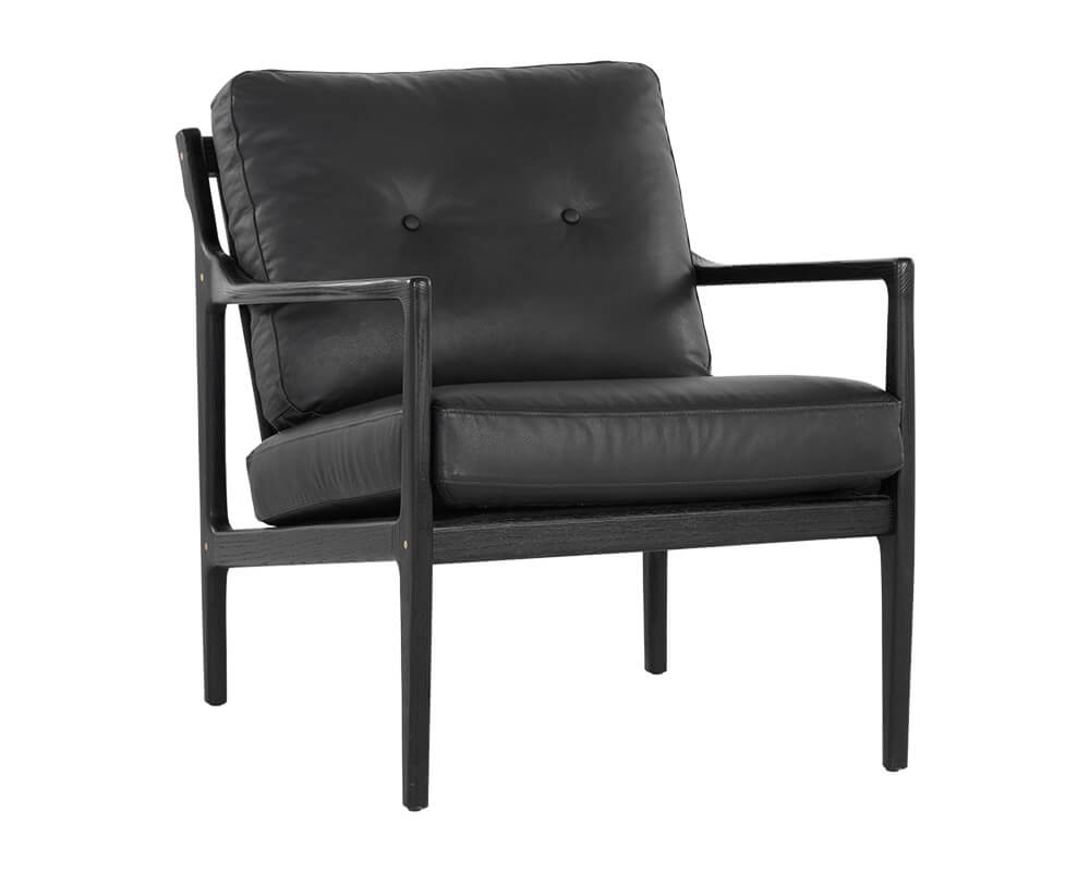 SUNPAN Gilmore Lounge Chair Black Leather 106691