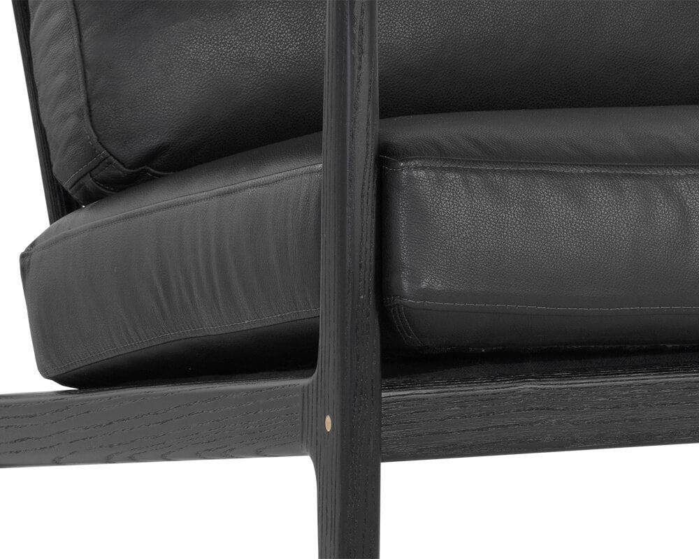 SUNPAN Gilmore Lounge Chair Black Leather 106691