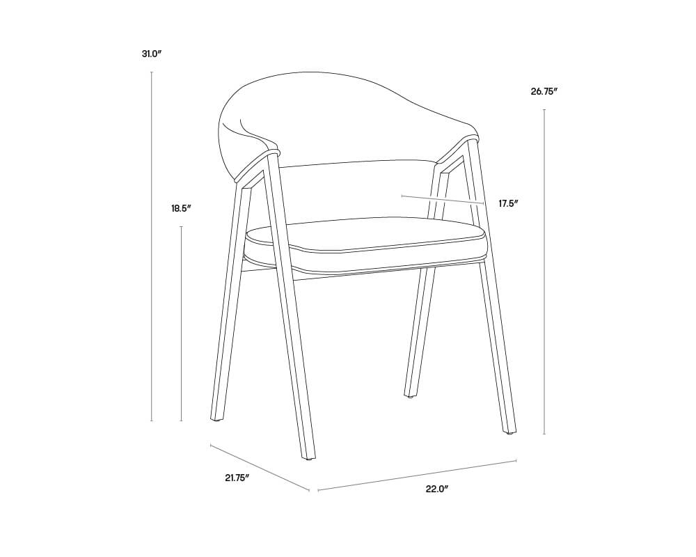 SUNPAN BURGOS DINING CHAIR NONO PETROL 108484