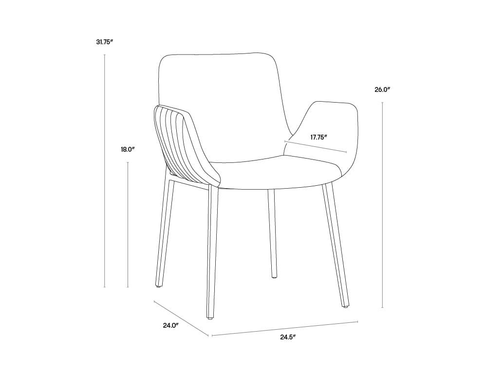 SUNPAN Lucano Dining Armchair - Belfast Rust 108731
