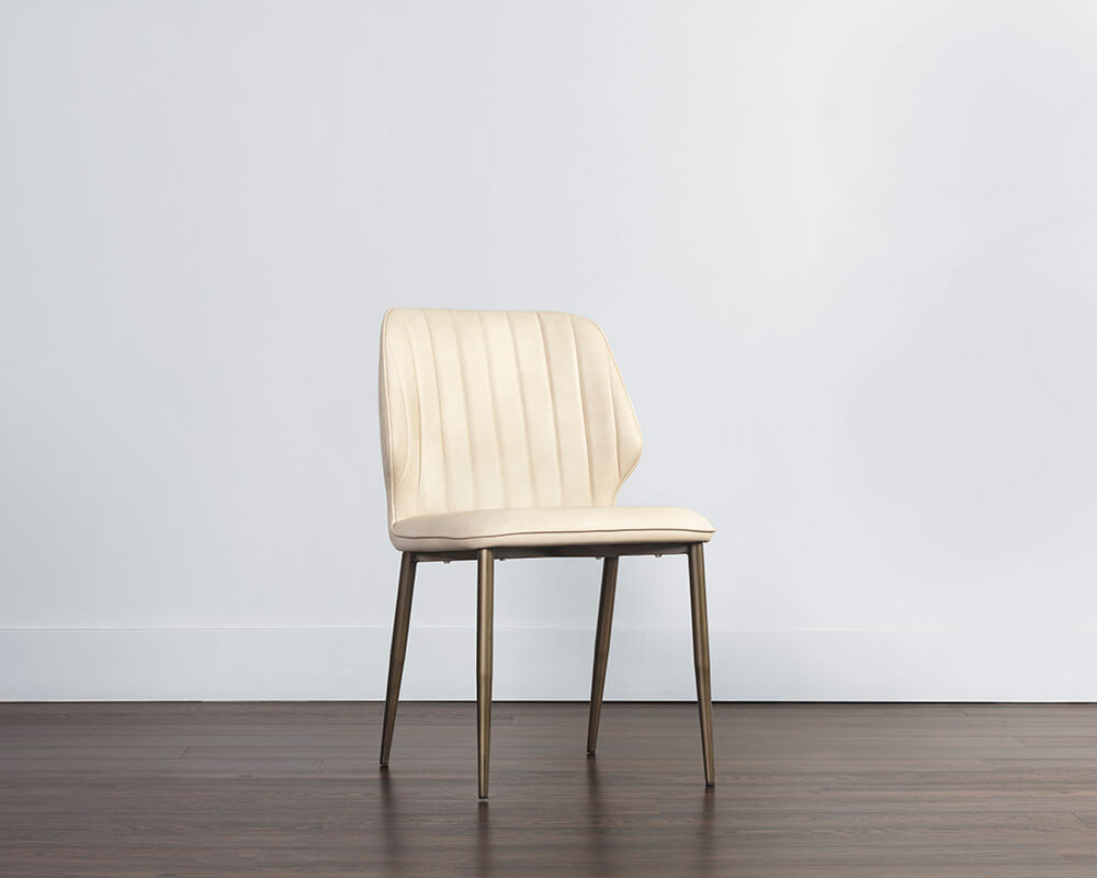 SUNPAN Clinton Dining Chair - Bronze - Bravo Cream SET OF TWO 106695