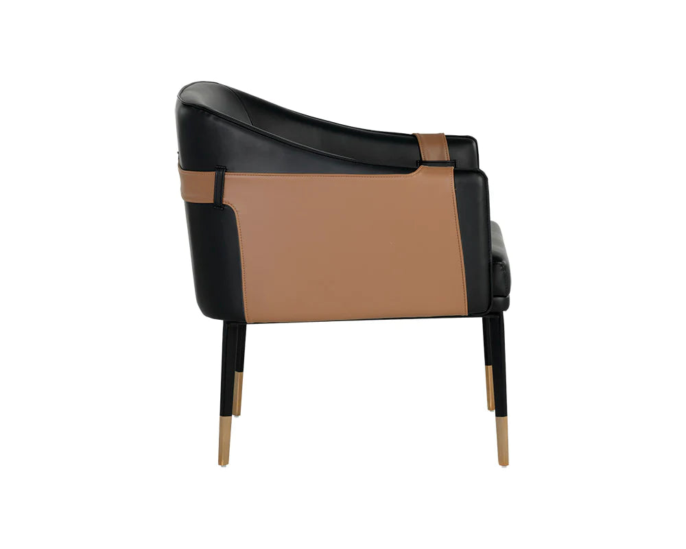 Sunpan Carter Lounge Chair Napa Black / Napa Cognac 106723