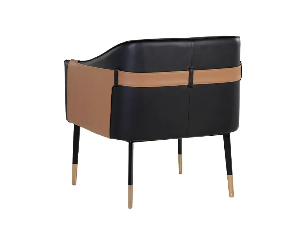 Sunpan Carter Lounge Chair Napa Black / Napa Cognac 106723