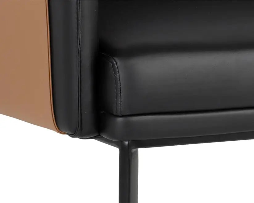 Sunpan Carter Lounge Chair Napa Black / Napa Cognac 106723