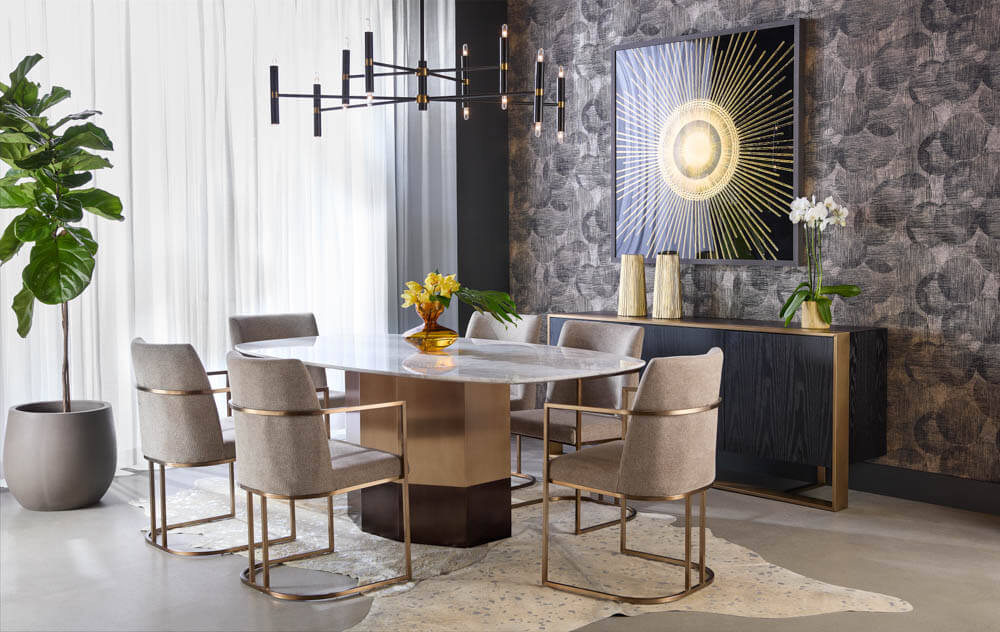 SUNPAN Rayla Dining Armchair - Belfast Oatmeal 106727