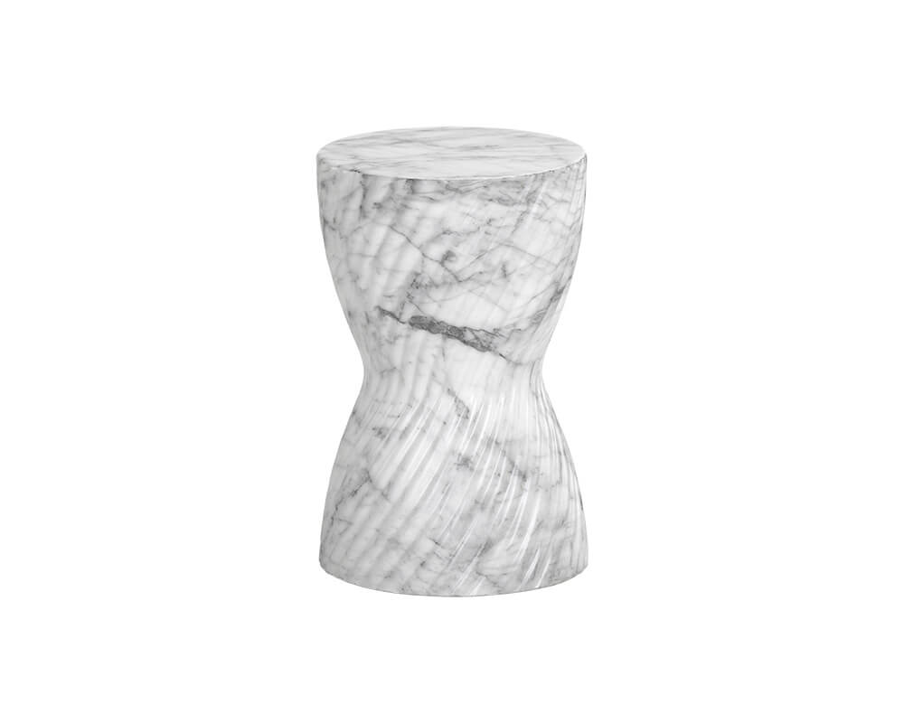 SUNPAN Cara End Table Marble Look - White 106774