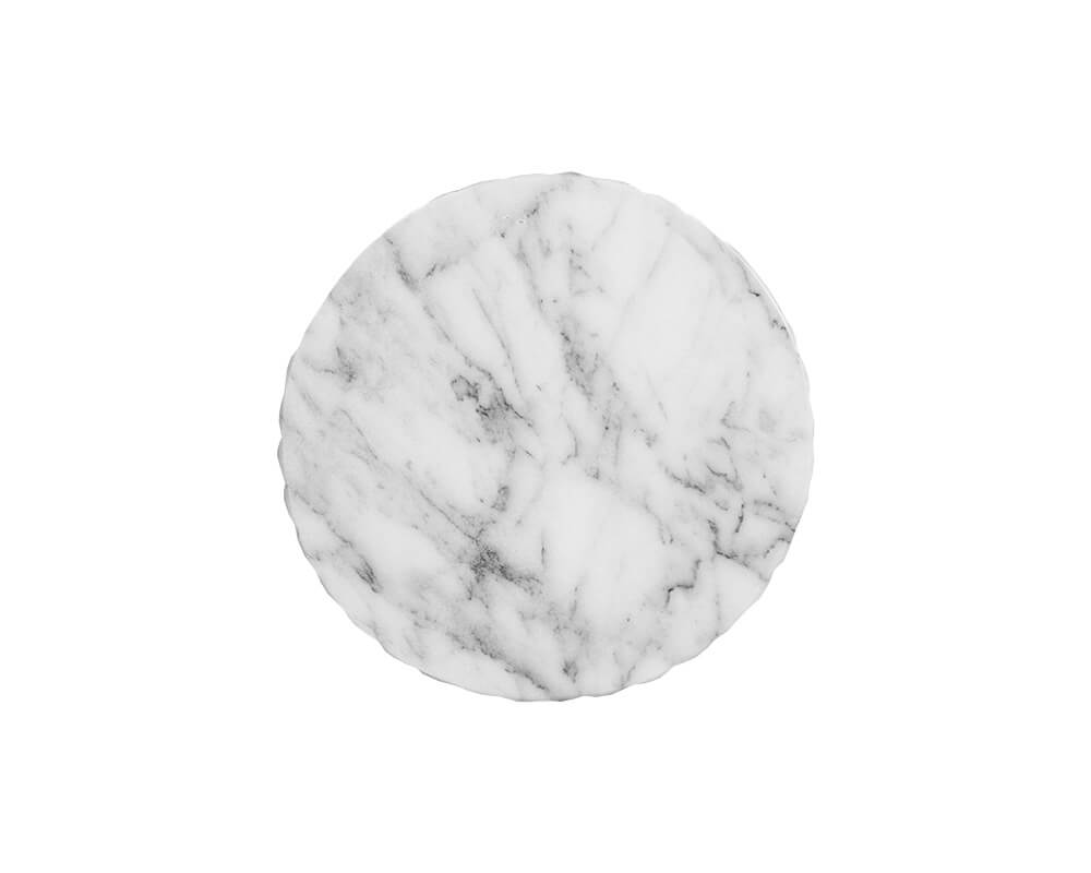 SUNPAN Cara End Table Marble Look - White 106774