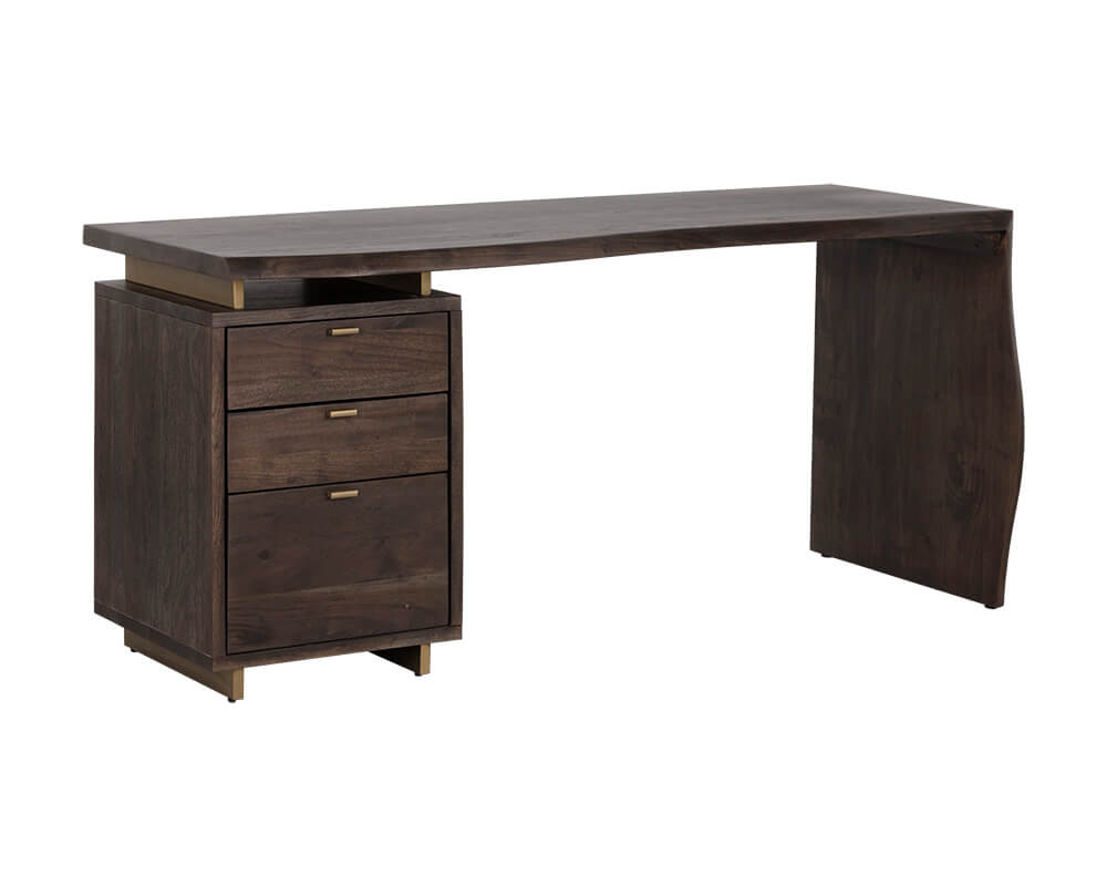 SUNPAN Lewis Desk - Dark Brown 107009
