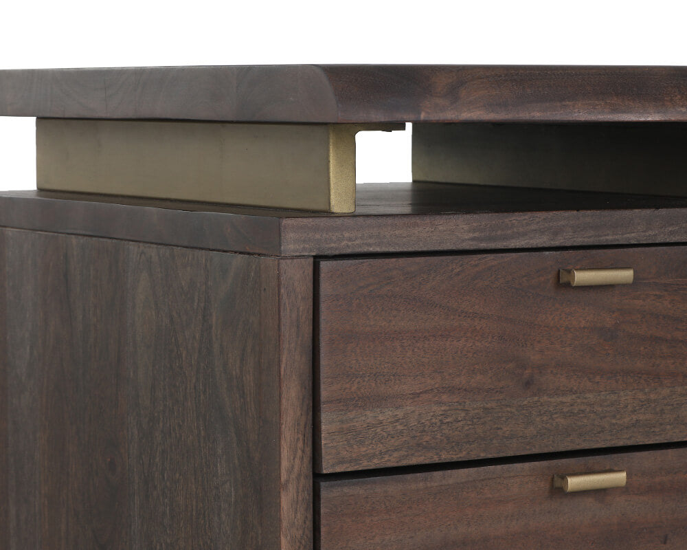 SUNPAN Lewis Desk - Dark Brown 107009