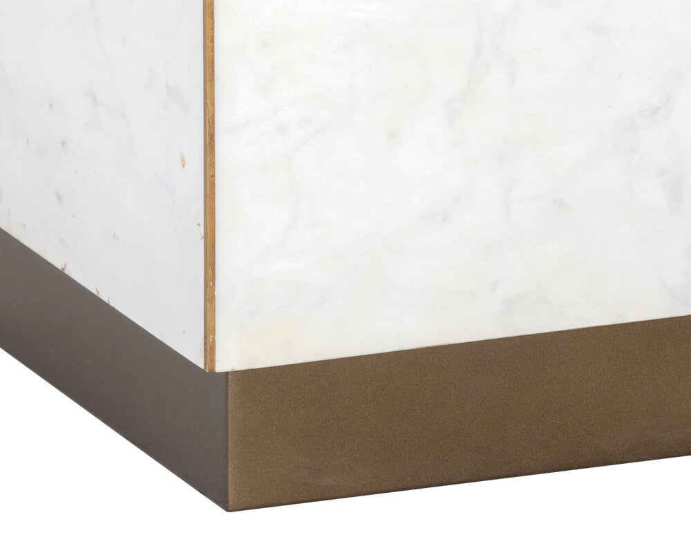 SUNPAN Daines End Table - White Marble 107023