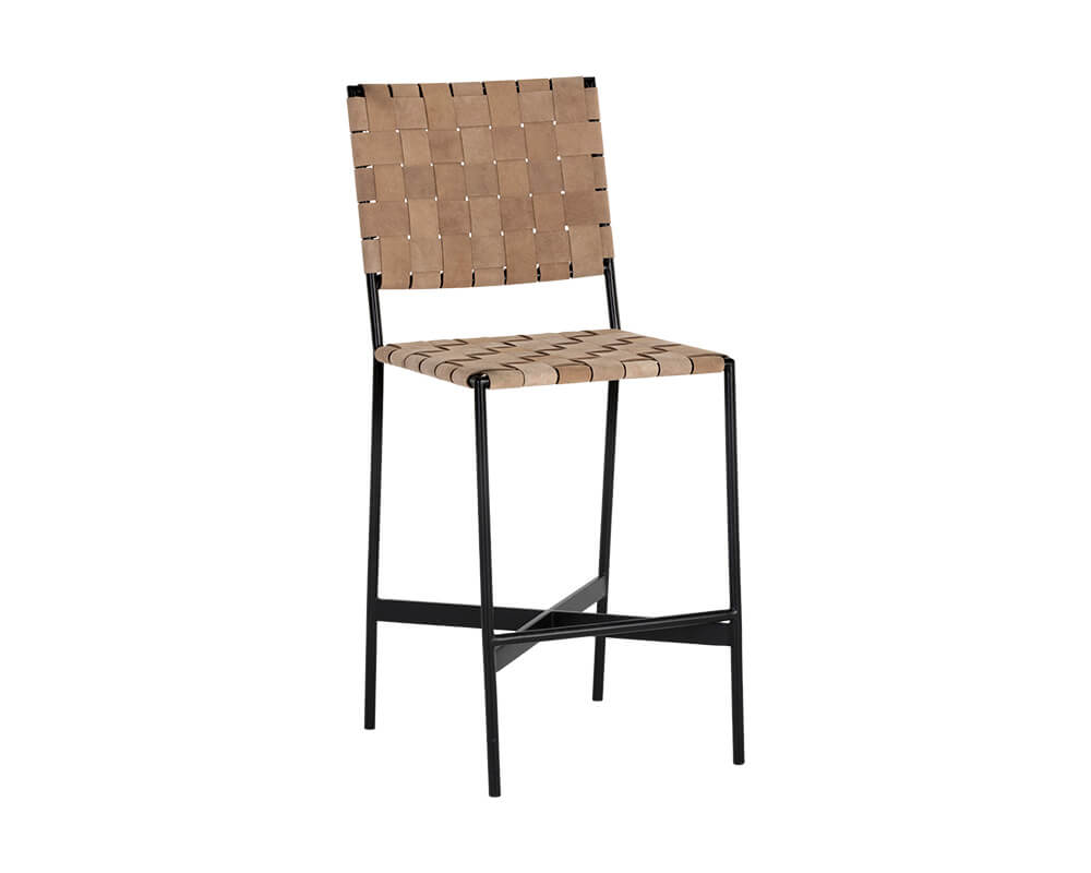 SUNPAN Omari Counter Stool Light Tan Leather 107067