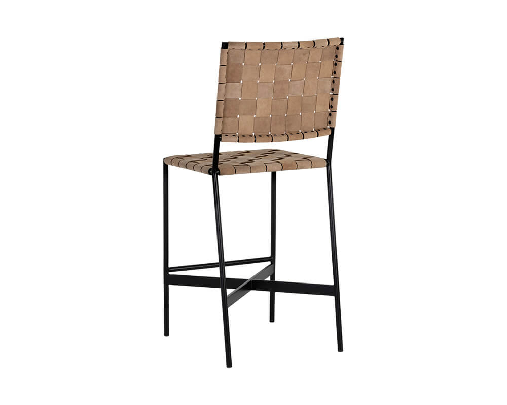 SUNPAN Omari Counter Stool Light Tan Leather 107067