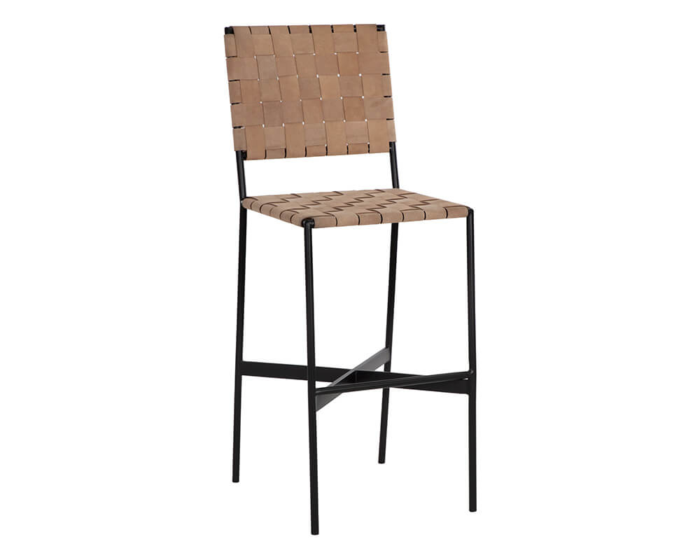 SUNPAN Omari Barstool Light Tan Leather 107068