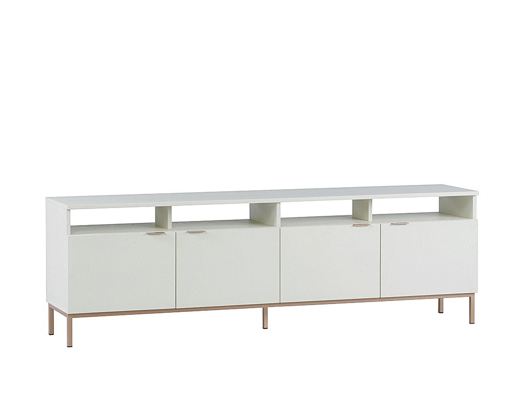 SUNPAN Ambrose Modular Media Stand - Champagne Gold - Cream 107172