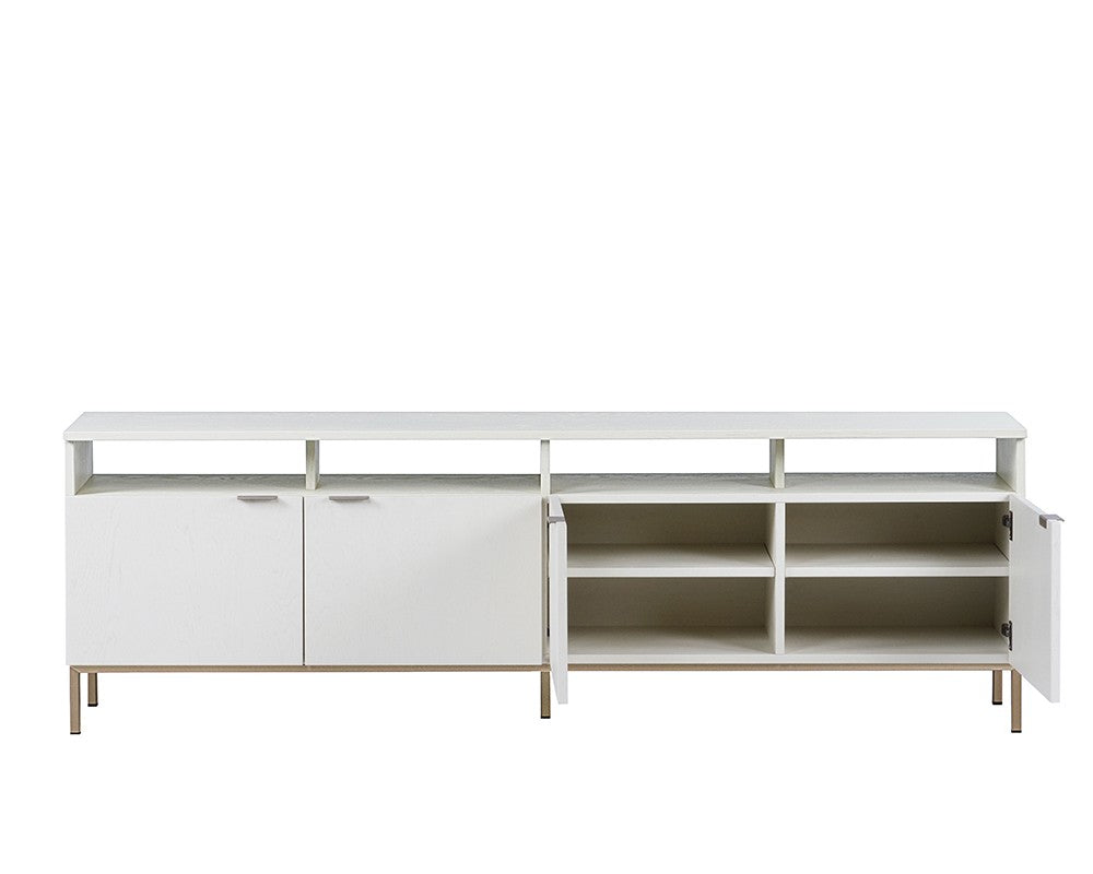 SUNPAN Ambrose Modular Media Stand - Champagne Gold - Cream 107172