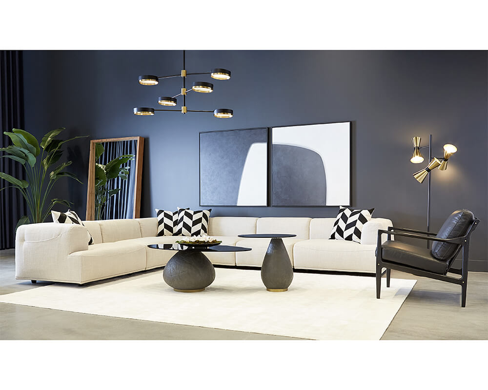 SUNPAN Gilmore Lounge Chair Black Leather 106691