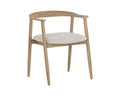 SUNPAN Jeremy Dining Armchair - Weathered Oak - Dove Cream 107283
