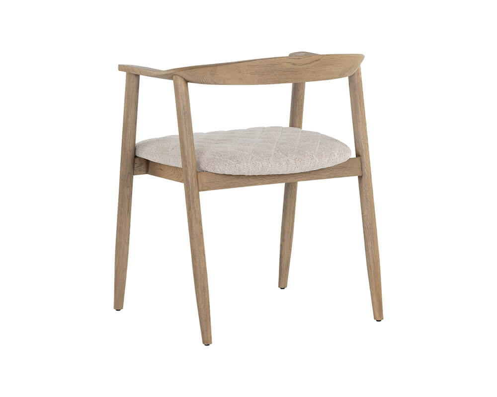 SUNPAN Jeremy Dining Armchair - Weathered Oak - Dove Cream 107283
