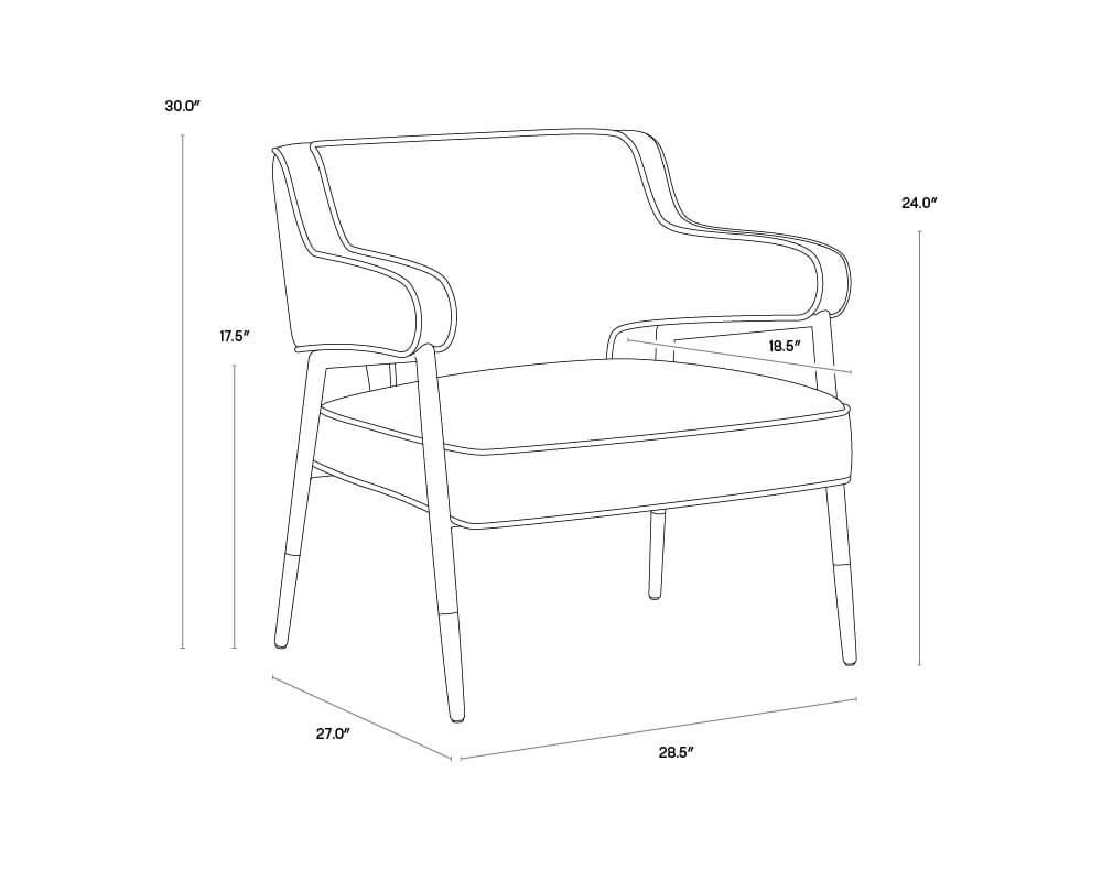 SUNPAN Derome Lounge Chair - Polo Club Stone 107315