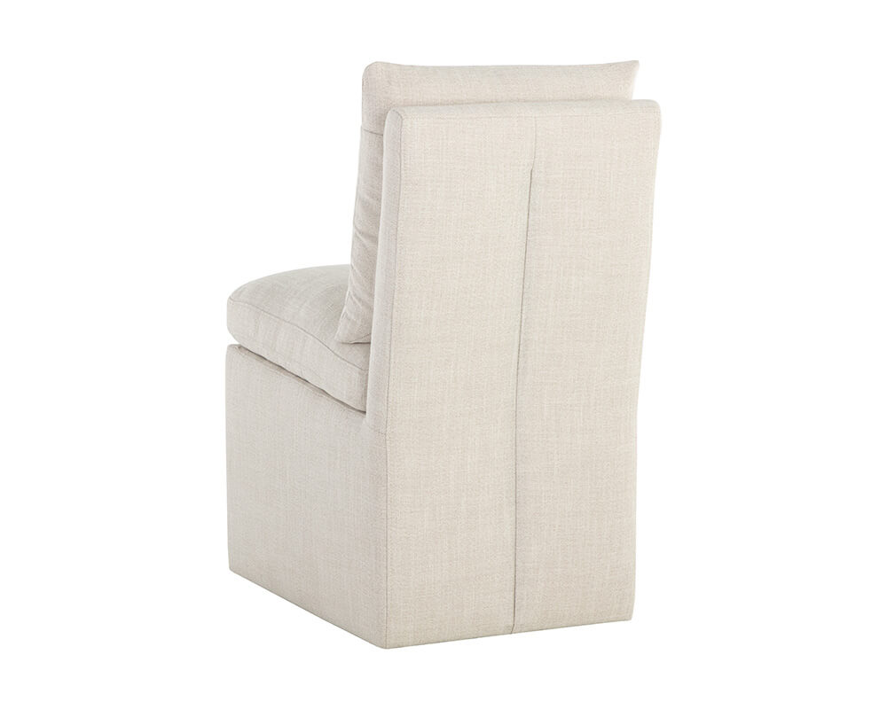 SUNPAN Glenrose Wheeled Dining Chair - Effie Linen 107449