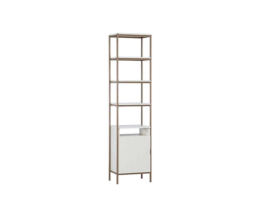 SUNPAN Ambrose Modular Bookcase - Small - Champagne Gold - Cream 107645