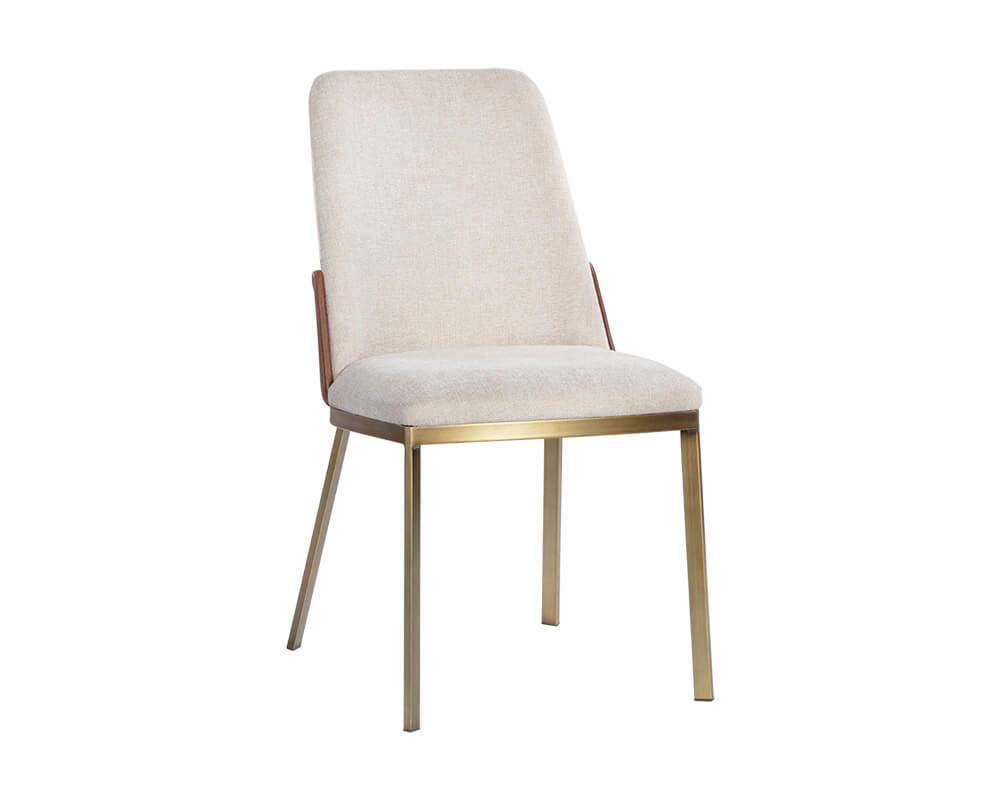 SUNPAN Marie Dining Chair - Belfast Oatmeal / Bravo Cognac SET OF TWO 107647