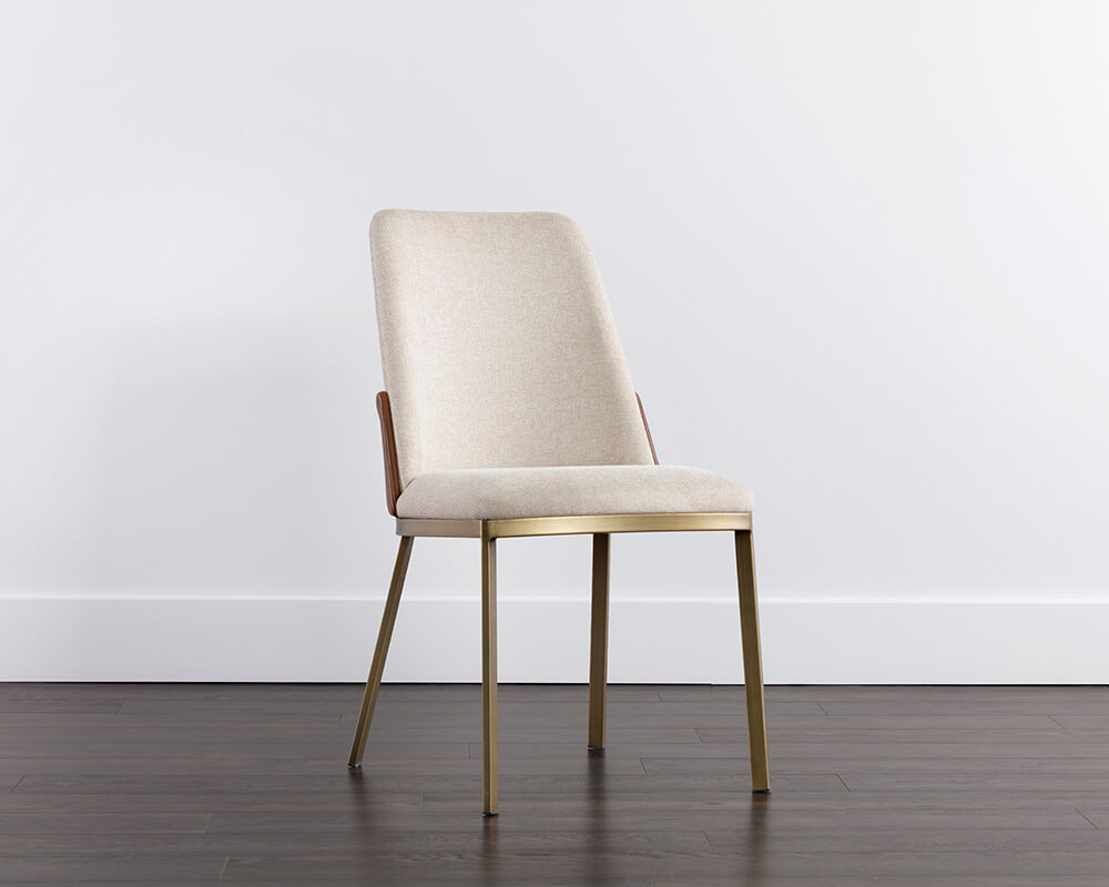 SUNPAN Marie Dining Chair - Belfast Oatmeal / Bravo Cognac SET OF TWO 107647