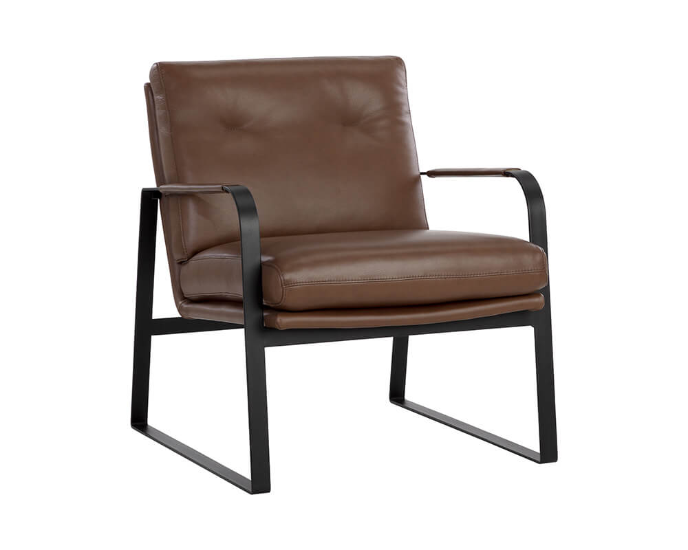 SUNPAN Sterling Lounge Chair Missouri Mahogany Leather 107698