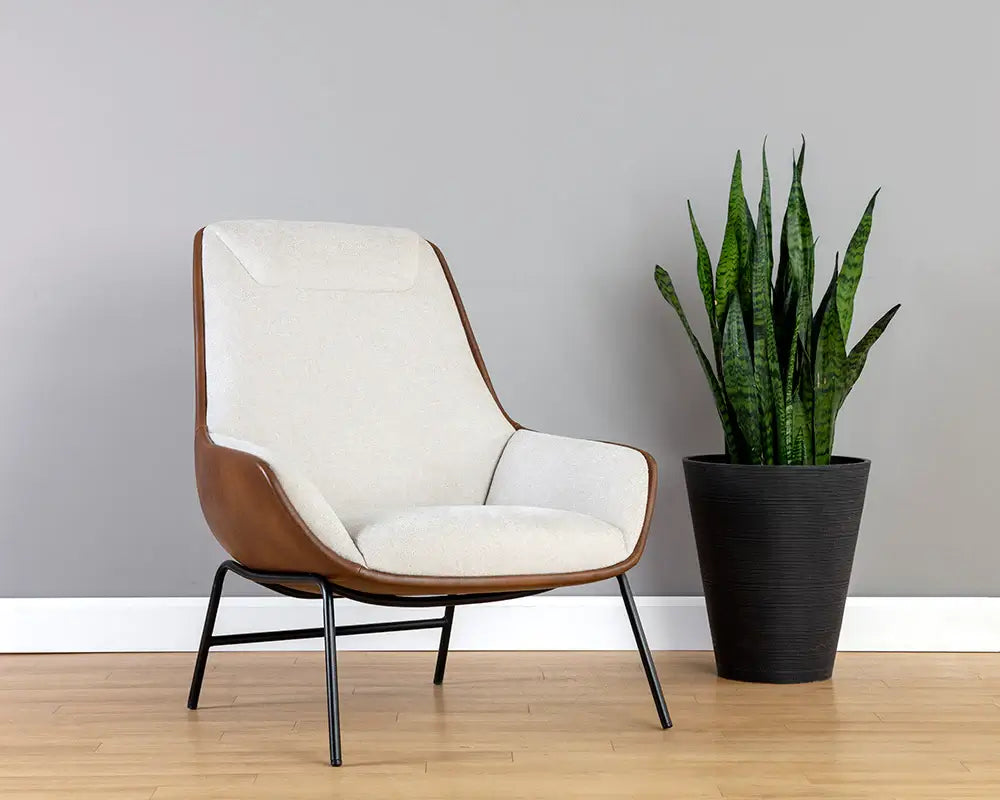 Sunpan Lucier Lounge Chair Belfast Oatmeal 111904