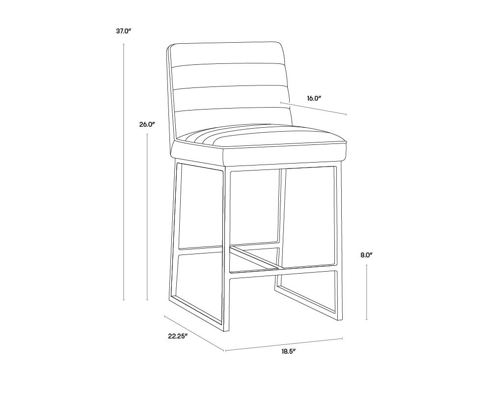 SUNPAN Spyros Counter Stool - Coal Black 103899