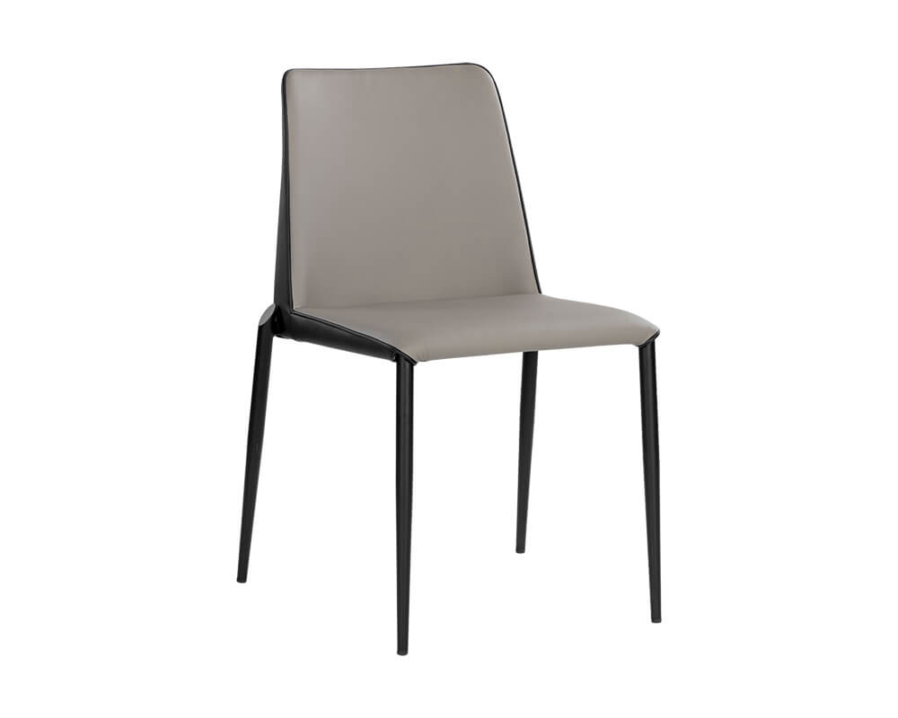 SUNPAN Renee Stackable Dining Chair - Dillon Stratus / Dillon Black SET OF TWO 107879