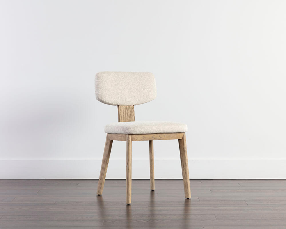 SUNPAN Rickett Dining Chair - Weathered Oak - Dove Cream SET OF TWO 107883