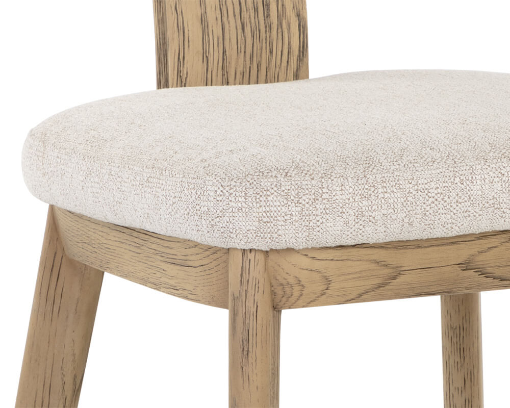 SUNPAN Rickett Dining Chair - Weathered Oak - Dove Cream SET OF TWO 107883