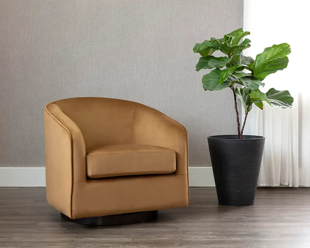 SUNPAN HAZEL SWIVEL LOUNGE CHAIR GOLD SKY 107966
