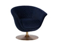 Sunpan Carine Swivel Lounge Chair Abbington Navy 108045