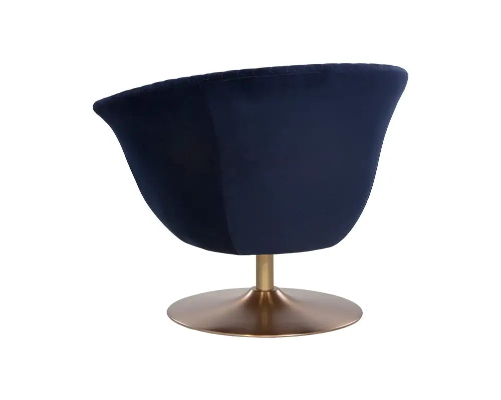 Sunpan Carine Swivel Lounge Chair Abbington Navy 108045
