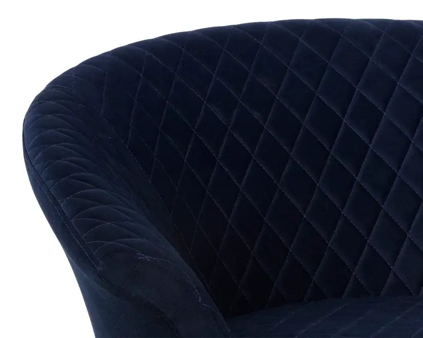 Sunpan Carine Swivel Lounge Chair Abbington Navy 108045