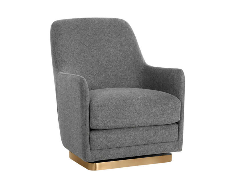Sunpan Marcela Swivel Lounge Chair Koala Grey 108046