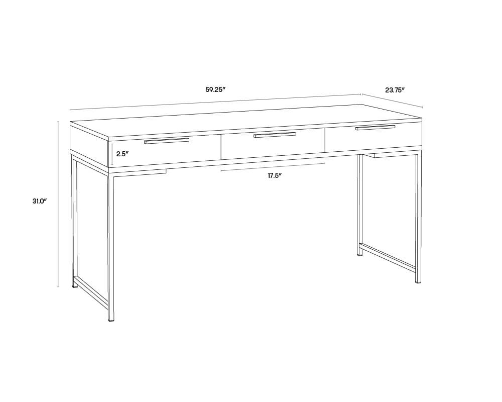 SUNPAN Rebel Desk Champagne Gold - Cream 108077