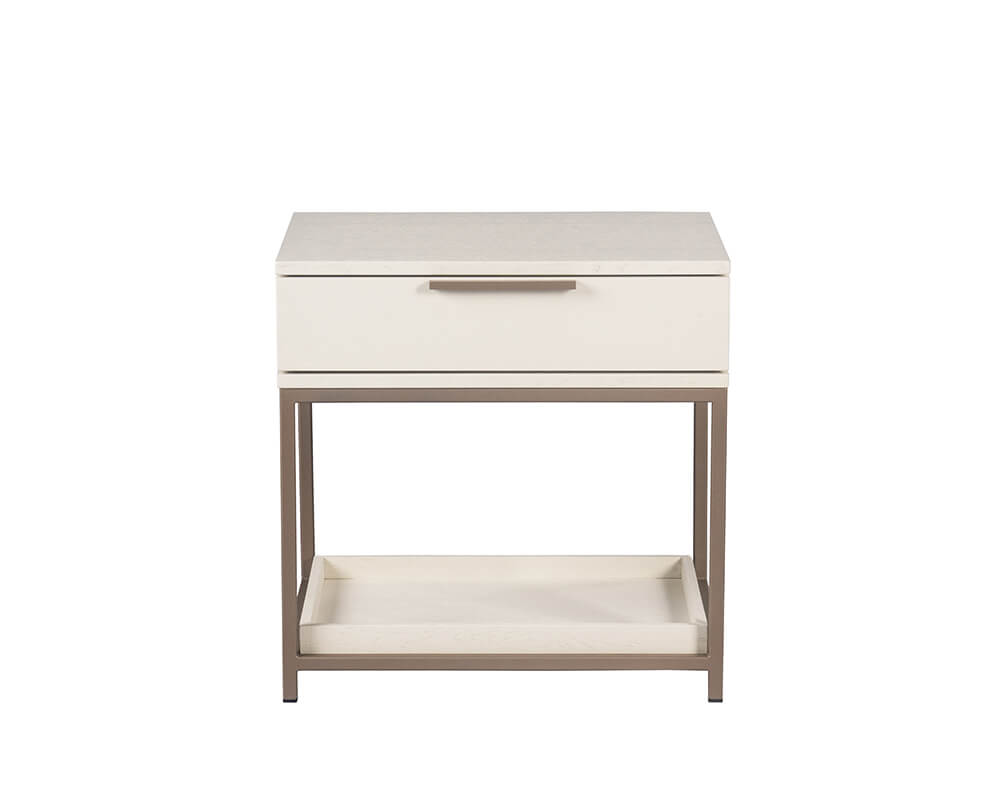SUNPAN Rebel Nightstand - Champagne Gold - Cream 108078